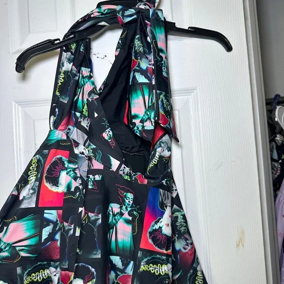 Universal monsters bride of Frankenstein halter Swimsuit Dress - Picture 8 of 11